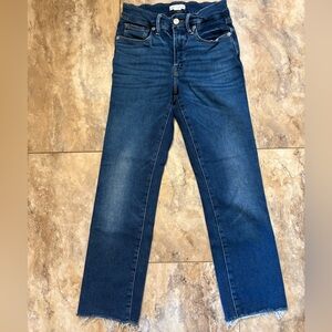 Good American Jeans GST731T Blue Straight Leg Crop Indigo025 Women’s 2